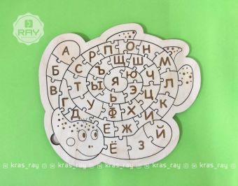 Сувенирный пазл «Черепаха» с алфавитом