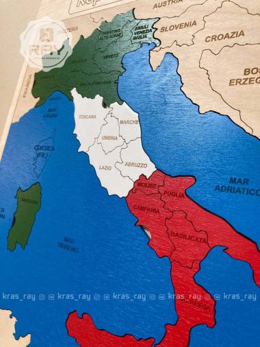 Пазл-карта на итальянском языке